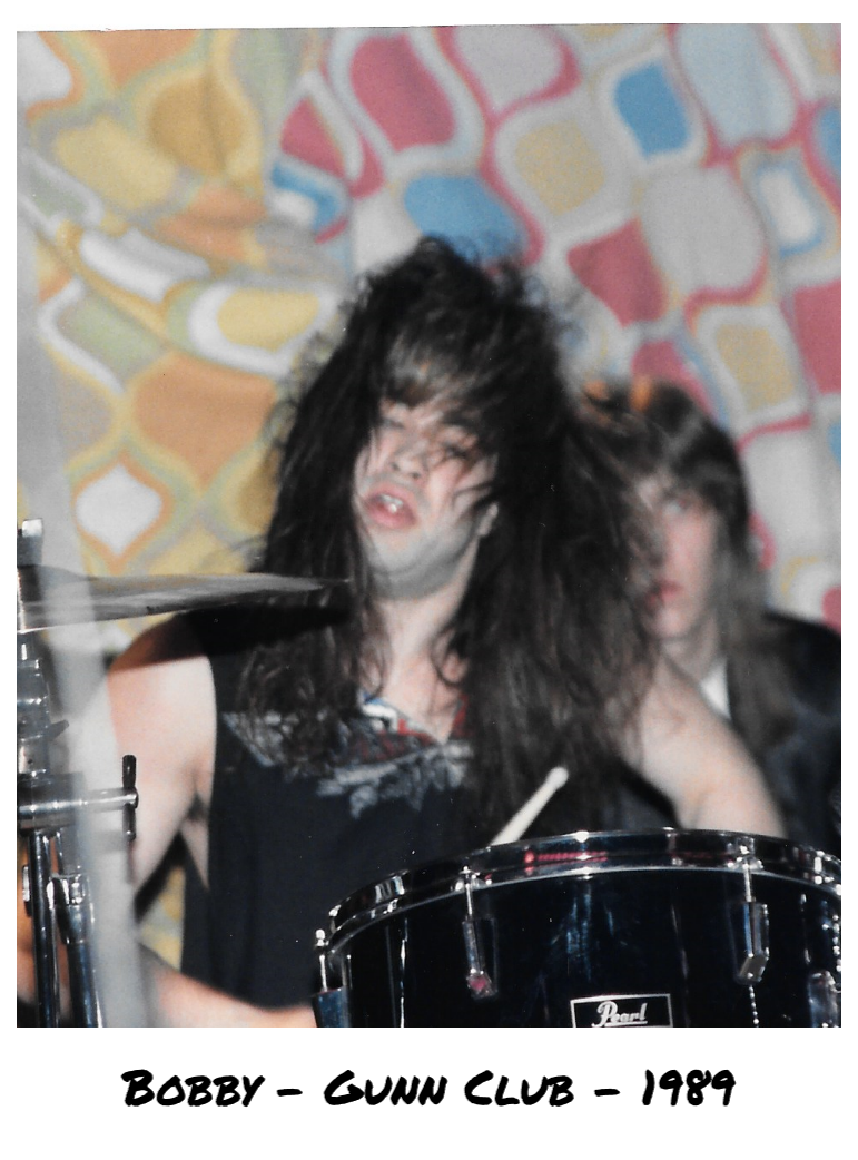 Bobby Performing at the Gunn Club drumming