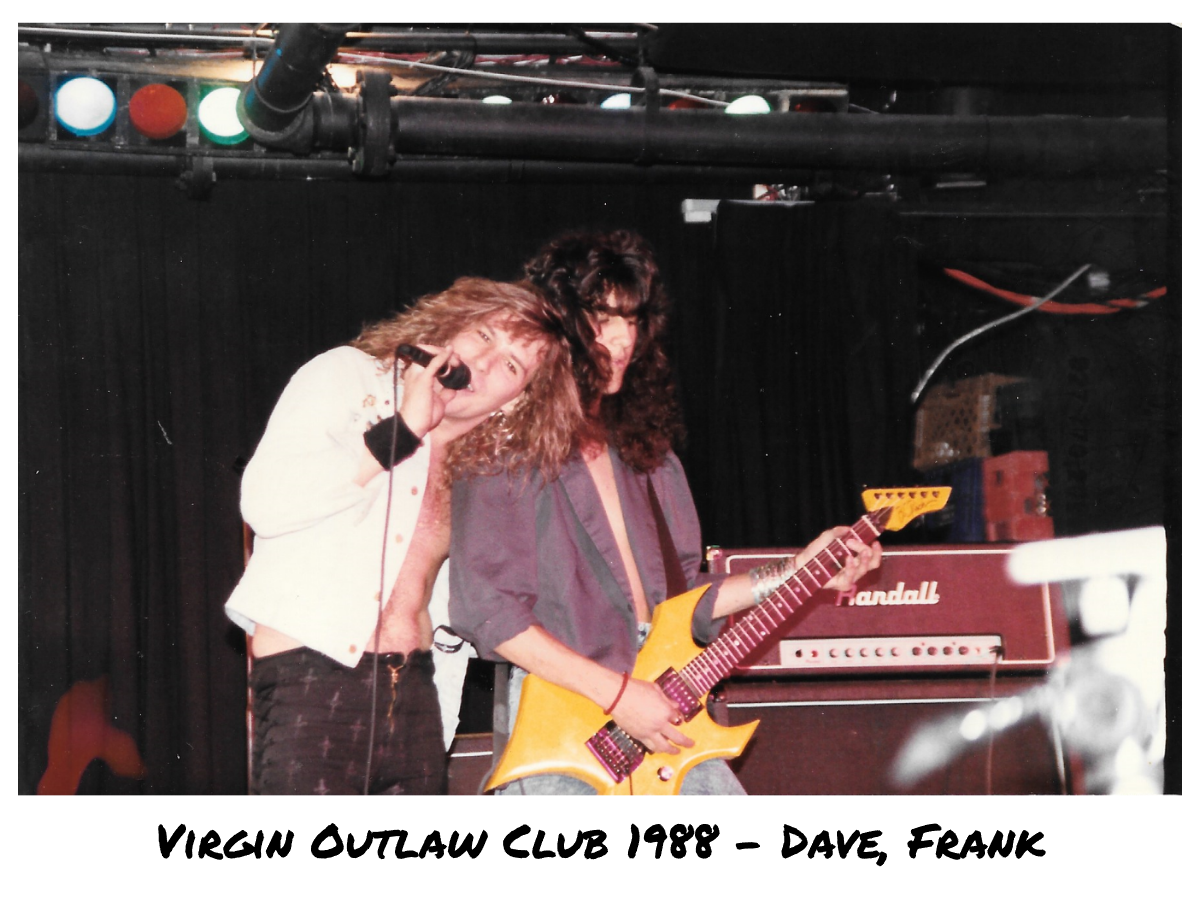 Dave and Frank performing at the Virgin Outlaw Club